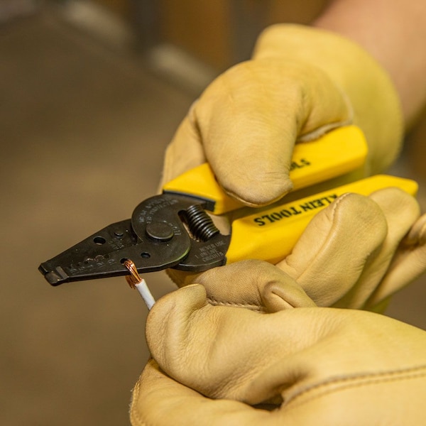 Klein Tools Wire Stripper/Cutter, 10 to 18 AWG, 6-1/4 in, Yellow - 11045