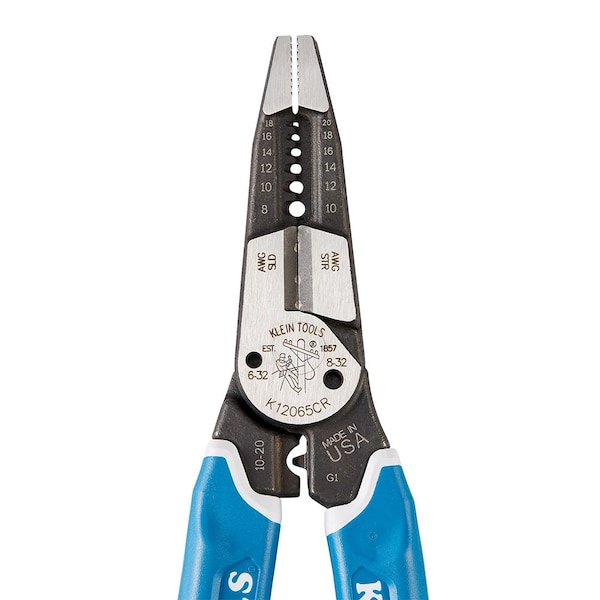 Klein Tools Klein-Kurve Heavy-Duty Wire Stripper / Cutter / Crimper Multi Tool, 8-20 AWG - K12065CR
