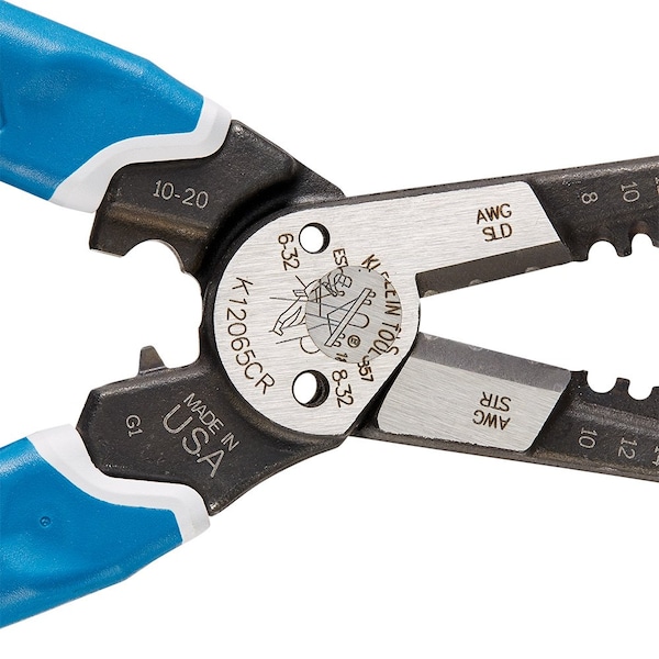 Klein Tools Klein-Kurve Heavy-Duty Wire Stripper / Cutter / Crimper Multi Tool, 8-20 AWG - K12065CR