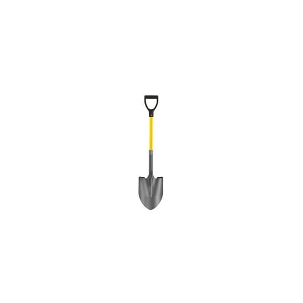 Bon Tool Shovel, Round Point Closed Back 27" D Fiberglass Handle - 28-142