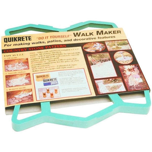 Quikrete Walk Maker Series Building Form, 2 ft L Block, 2 ft W Block, Plastic, 80 lb, Cobblestone Pattern - 692132