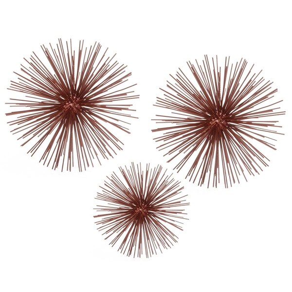 Homeroots 10 x 10 x 10 in. Erizo Spiked Large Red Sphere - 354770