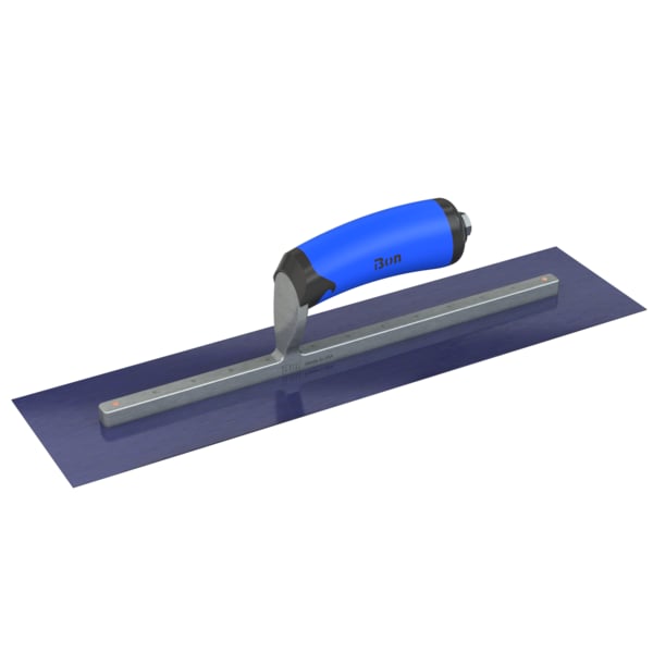 Steel City Trowels By Bon Bon 67-180 Finish Trowel, Square, Blue Steel, 16 X 4, Comfort Grip - 67-180