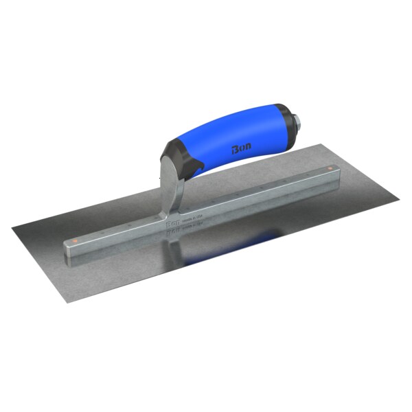 Steel City Trowels By Bon Finish Trowel, Square, Carbon Steel, 13 X 5, Comfort Grip - 67-226