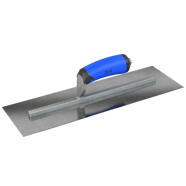 Steel City Trowels By Bon Finish Trowel, Square, Carbon Steel, 16 X 5, Comfort Grip - 67-237