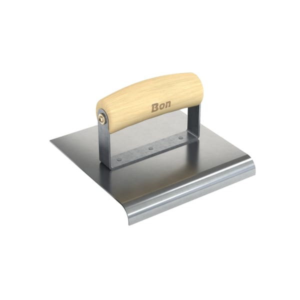 Bon Tool Edger, Stainless Steel 6" X 6", 1/2" Radius X 5/8" Lip Wood Handle - 12-444