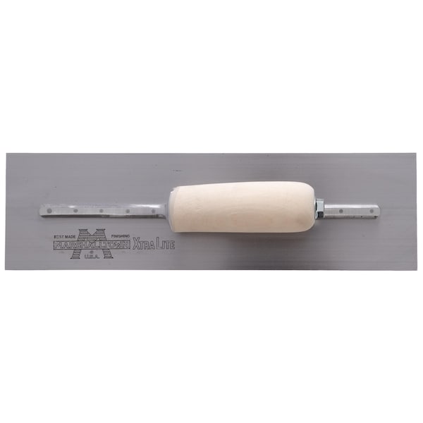 Marshalltown Concrete Finishing Trowel, High Carbon Steel Trowel, Concrete Trowel, 14 x 4 inch Trowel - MXS64