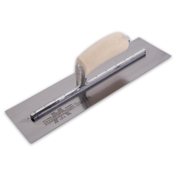 Marshalltown Concrete Finishing Trowel, High Carbon Steel Trowel, Concrete Trowel, 14 x 4 inch Trowel - MXS64