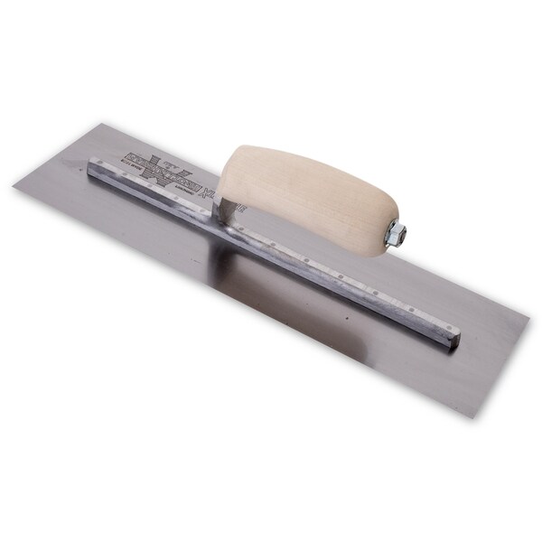 Marshalltown Concrete Finishing Trowel, High Carbon Steel Trowel, Concrete Trowel, 14 x 4 inch Trowel - MXS64