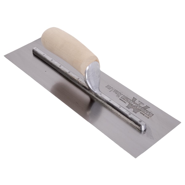 Marshalltown Concrete Finishing Trowel, High Carbon Steel Trowel, Concrete Trowel, 14 x 4 inch Trowel - MXS64
