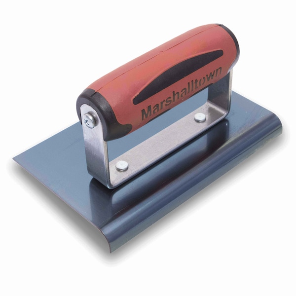 Marshalltown Concrete Hand Edger, Blue Steel Hand Edger, Straight End Edger, 6 x 4 inch Edger, 1/2 inch Radius - 159BD