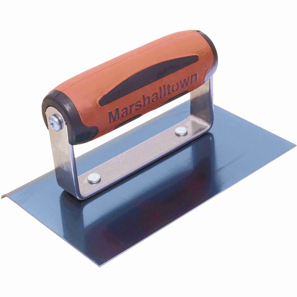Marshalltown Concrete Hand Edger, Blue Steel Hand Edger, Straight End Edger, 6 x 4 inch Edger, 1/2 inch Radius - 159BD