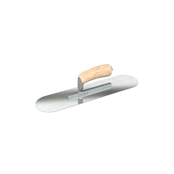 Bon Tool Razor Stainless Steel Pool Trowel - 16" x 4-1/2" with Camel Back Wood Handle - 66-280