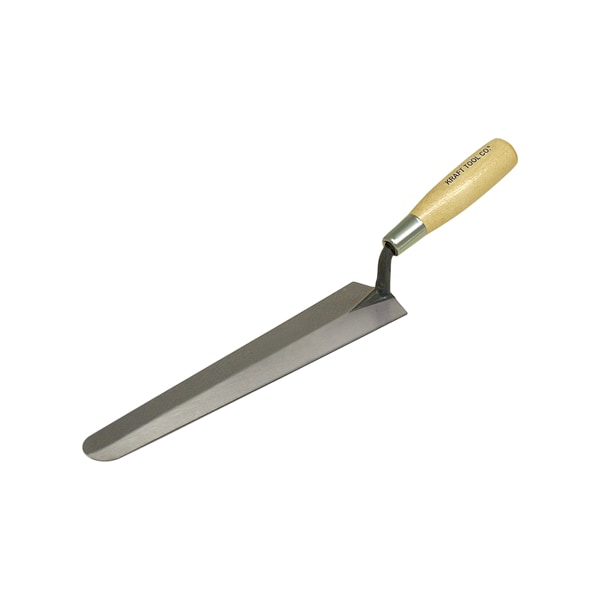 Kraft Tool Duck Bill Trowel w/Wood Hand, 10" x 2 - GG444