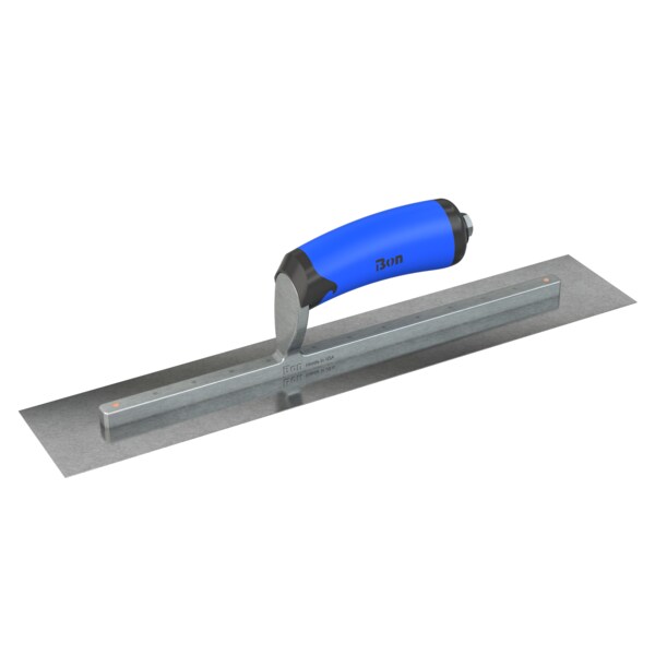 Steel City Trowels By Bon Finish Trowel, Square, Carbon Steel, 16 X 3, Comfort Grip - 67-233