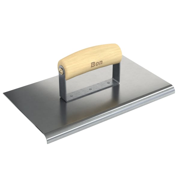 Bon Tool Edger, Stainless Steel 10" X 6", 3/8" Radius X 1/2" Lip Wood Handle - 12-462