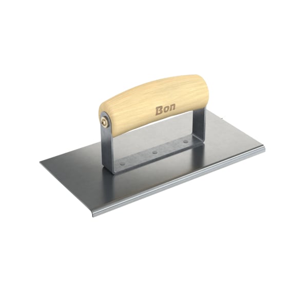 Bon Tool Edger, Stainless Steel 8" X 4", 1/8" Radius X 1/4" Lip Wood Handle - 12-451