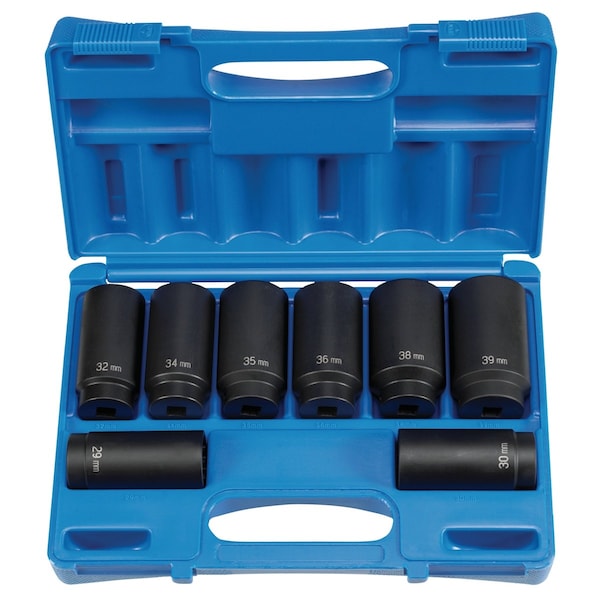 Grey Pneumatic 1/2" Drive Axle Nut Impact Set, 8 pcs - 1708SN