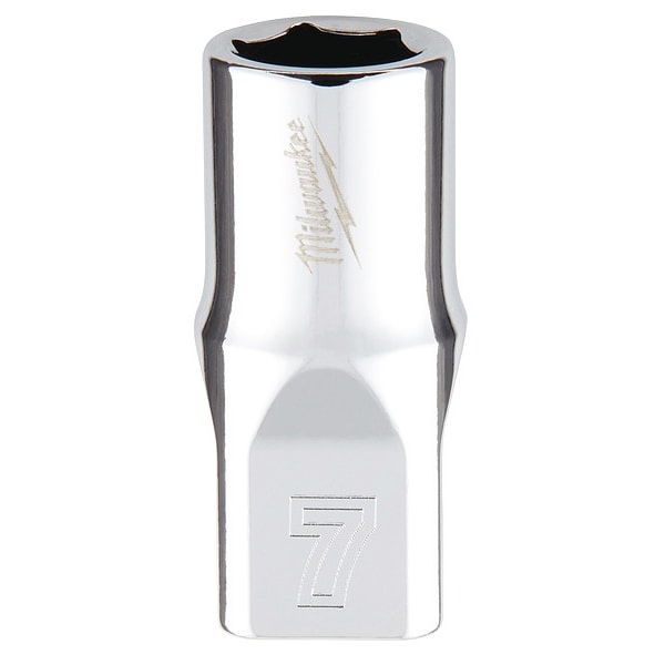 Milwaukee Tool 1/4 in. Drive 7mm Metric 6-Point Socket with FOUR FLAT Sides - 45-34-9033