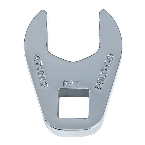 Proto 1/4" Drive, SAE 1/2" Crowfoot Socket Wrench, Open End Head, Full Polish Finish - J4716CF