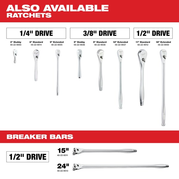 Milwaukee Tool Wobble Extension 3/8in Dr 12in - 43-24-9207