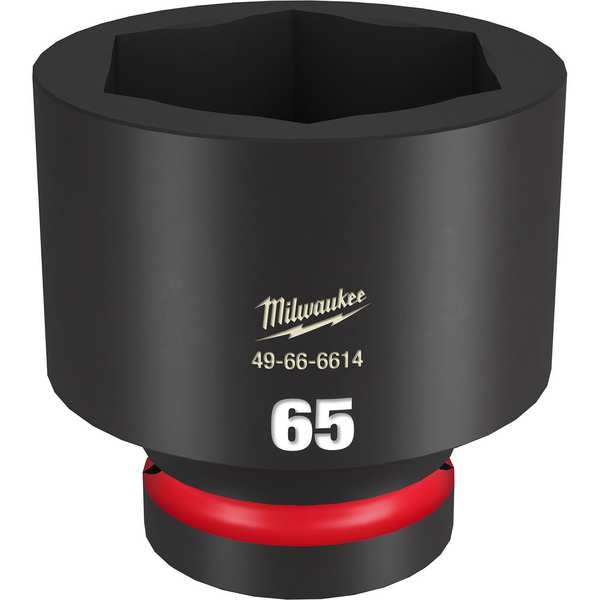 Milwaukee Tool 65mm SHOCKWAVE Impact Duty 1 in. Drive Standard 6 Point Impact Socket - 49-66-6614