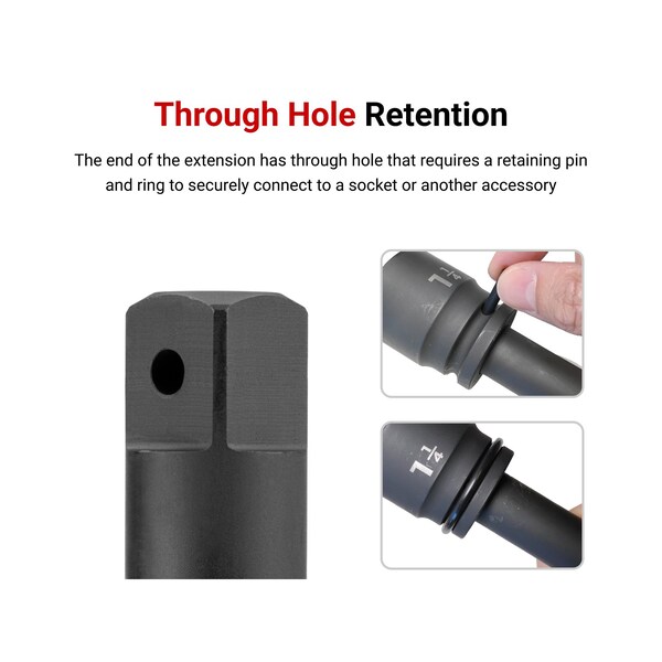 Tekton 3/4 Inch Drive Accessories Set, 5-Piece Through Hole, Ball Detent - SIA93005