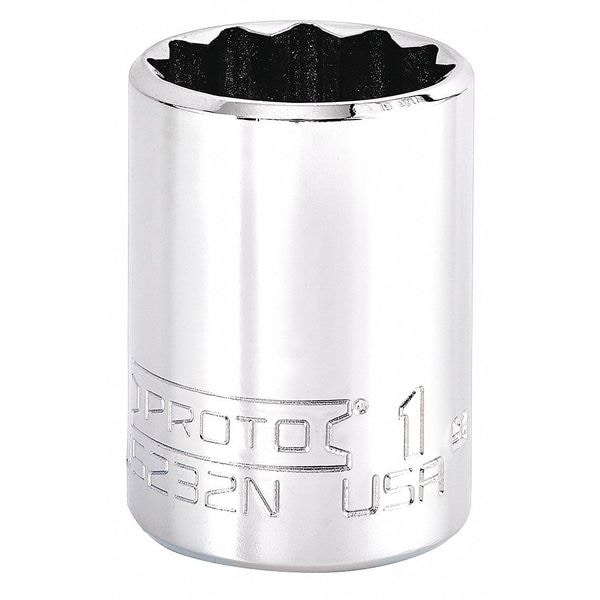 Proto 3/8 in Drive, Torx(R) SAE Socket, 12 Points, Steel, Chrome, 1 in - J5232N