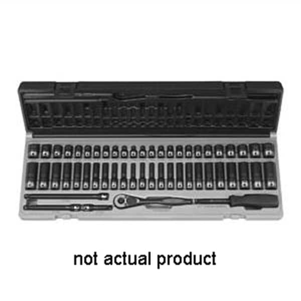 Grey Pneumatic 1/4" Drive, 7mm Metric Socket, 6 Points, Duo-1/4"Dx10mm, Standard - 89007MD