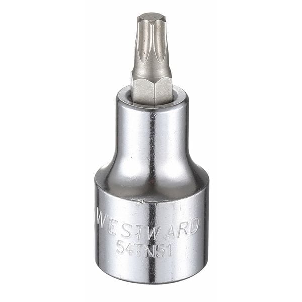 Westward 1/2 in Drive Torx(R) Socket Bit SAE T40 Tip, 2 1/4 in L - 54TN51