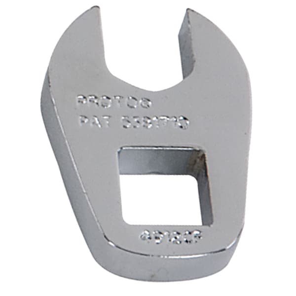 Proto 3/8" Drive, SAE 9/16" Crowfoot Socket Wrench, Open End Head, Full Polish Finish - J4918CF