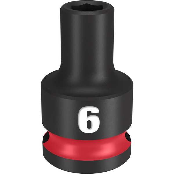 Milwaukee Tool 6mm SHOCKWAVE Impact Duty 3/8 in. Drive Standard 6 Point Impact Socket - 49-66-6130
