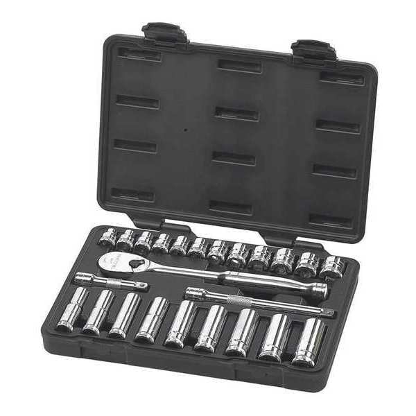 Gearwrench 24 Piece 3/8" Drive 6 & 12 Point Standard & Deep Metric Mechanics Tool Set - 80559