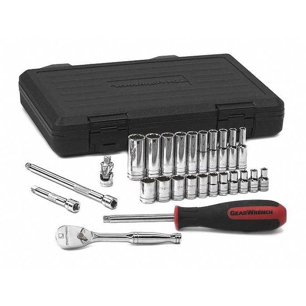 Gearwrench 26 Piece 1/4" Drive 12 Point Standard SAE Mechanics Tool Set - 80313