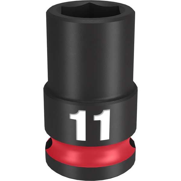 Milwaukee Tool 11mm SHOCKWAVE Impact Duty 3/8 in. Drive Standard 6 Point Impact Socket - 49-66-6135