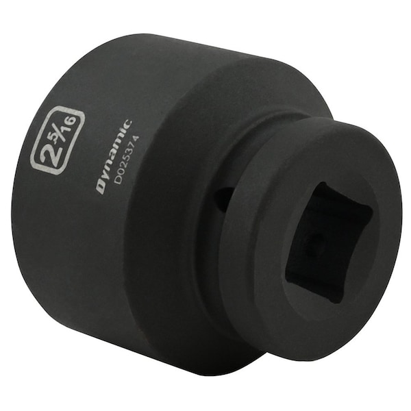 Dynamic 1" Drive Standard Socket, Black Phosphate, Tools 2-5/16" X 1" Drive, 6 Point Standard Length - D025374