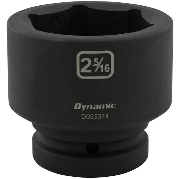 Dynamic 1" Drive Standard Socket, Black Phosphate, Tools 2-5/16" X 1" Drive, 6 Point Standard Length - D025374