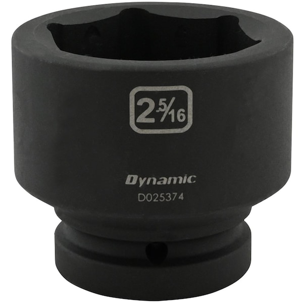 Dynamic 1" Drive Standard Socket, Black Phosphate, Tools 2-5/16" X 1" Drive, 6 Point Standard Length - D025374