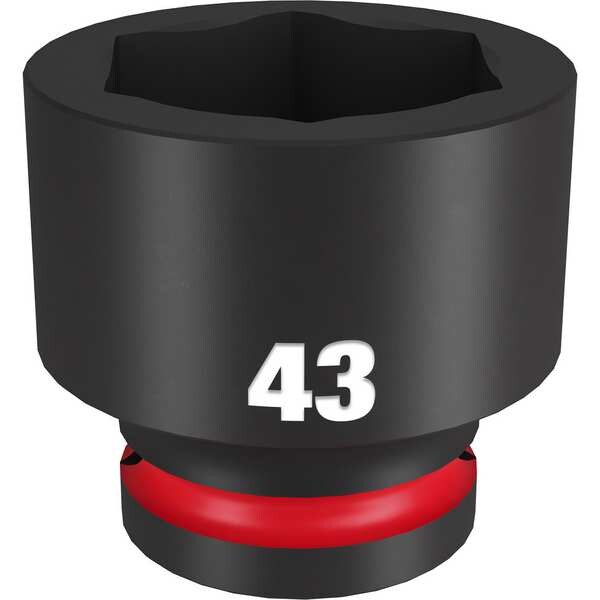 Milwaukee Tool 43mm SHOCKWAVE Impact Duty 3/4 in. Drive Standard 6 Point Impact Socket - 49-66-6381