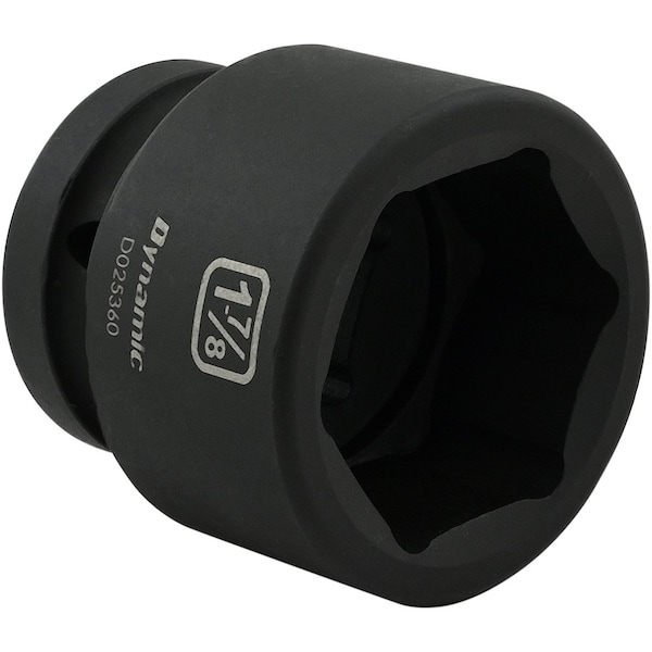 Dynamic 1" Drive Standard Socket, Black Phosphate, Tools 1-7/8" X 1" Drive, 6 Point Standard Length - D025360
