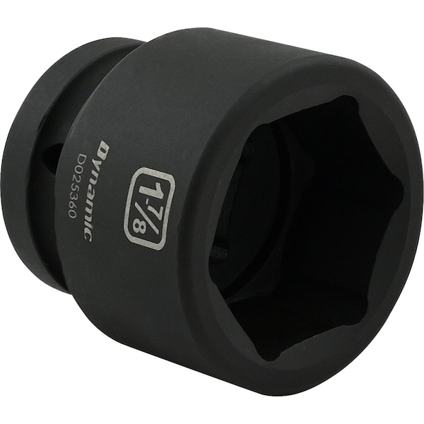 Dynamic 1" Drive Standard Socket, Black Phosphate, Tools 1-7/8" X 1" Drive, 6 Point Standard Length - D025360