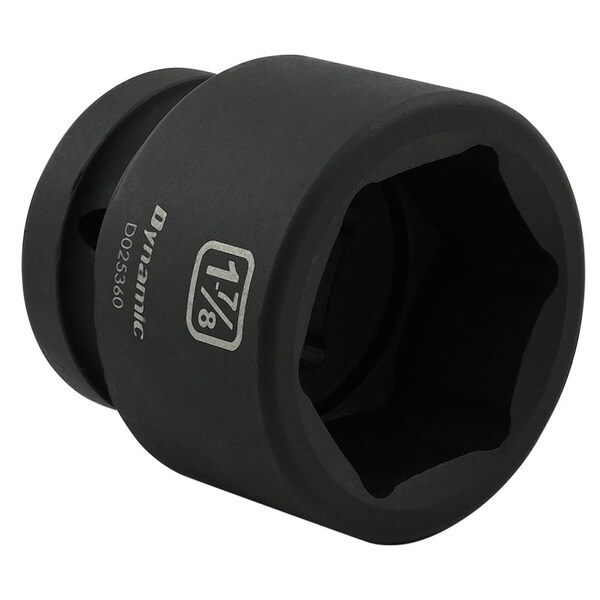 Dynamic 1" Drive Standard Socket, Black Phosphate, Tools 1-7/8" X 1" Drive, 6 Point Standard Length - D025360