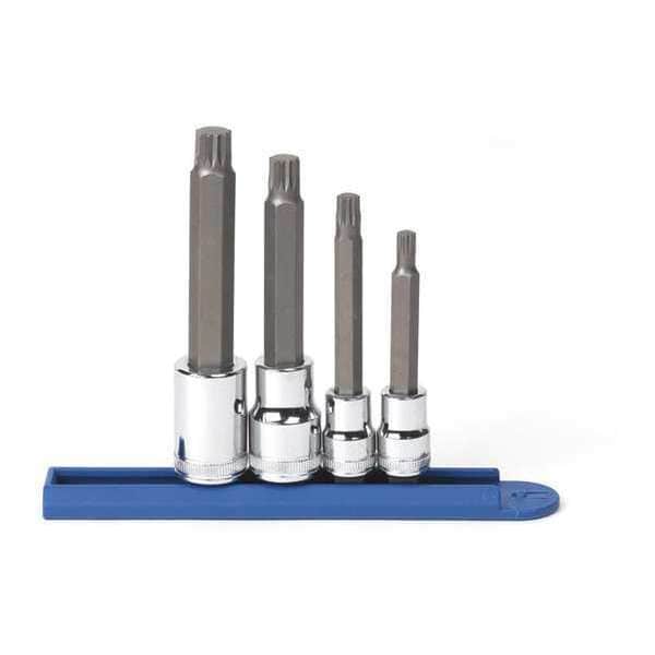 Gearwrench 4 Piece 3/8" & 1/2" Drive Extra Long Triple Square Bit Metric Socket Set - 80572