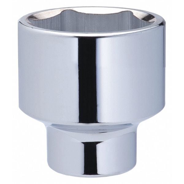 Westward WESTWARD 3/4 in Drive, 24mm Metric Socket, 6 Points, Steel, Chrome, 24 mm - 10E320