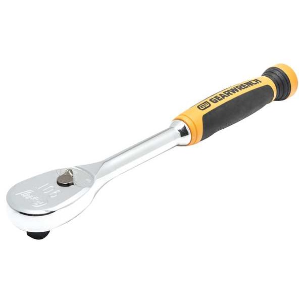 Gearwrench 1/2" Drive 90 Geared Teeth Teardrop Head Hand Ratchet, 11" L, Full Polish Chrome Finish, 81303T - 81303T