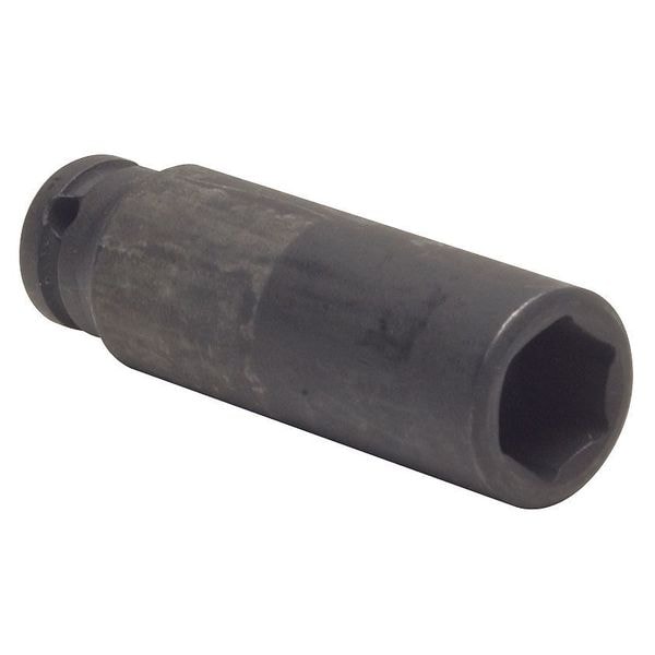 Westward WESTWARD 1/4 in Drive Impact Socket, Standard Socket, Black Oxide, 5 mm - 4LXX4