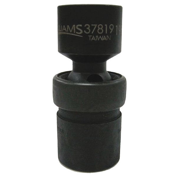 Williams 1/2" Drive Impact Socket Black Industrial, Universal 1/2" D, 6Pt, 17mm - 37817