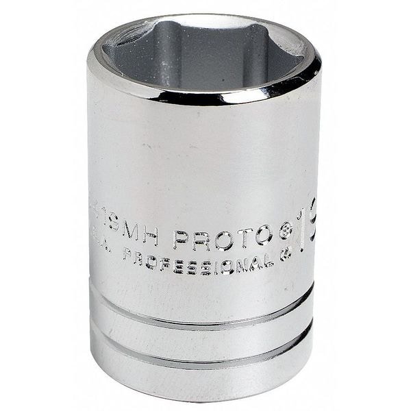 Proto 1/2 in Drive, 13mm Hex Metric, Socket, 6 Points, Steel, Chrome, 13 mm - J5413MH