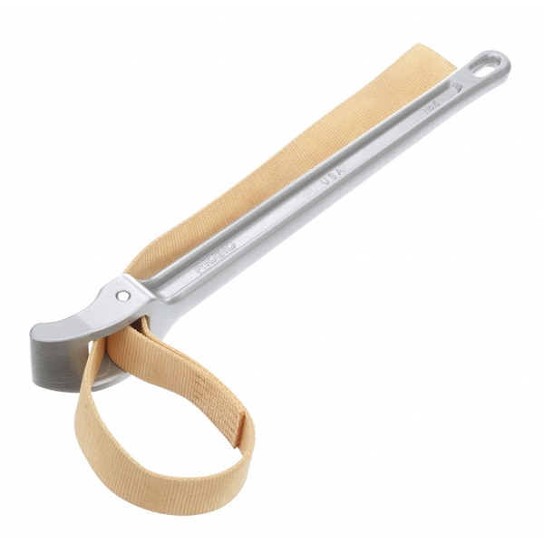 Ridgid Strap Wrench, 5 in Capacity, 18 in handle, 29 1/4 in Strap - 31360