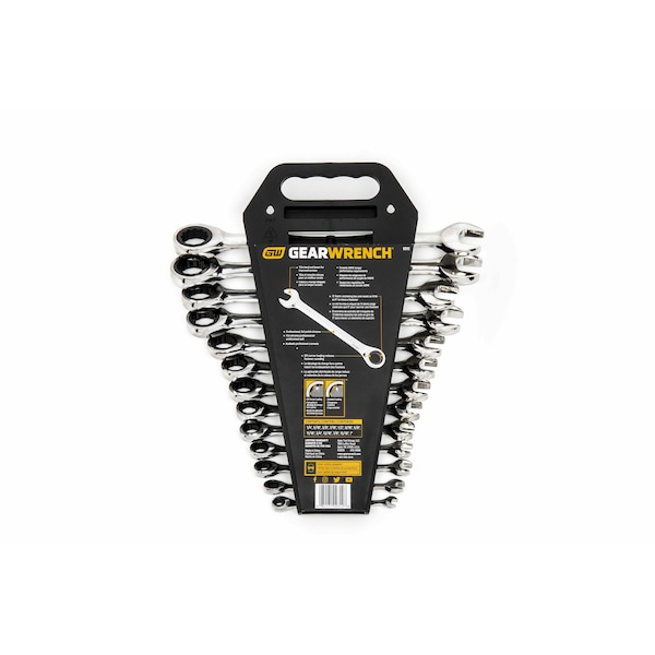 Gearwrench 13 Piece 72-Tooth 12 Point Ratcheting Combination SAE Wrench Set - 9312